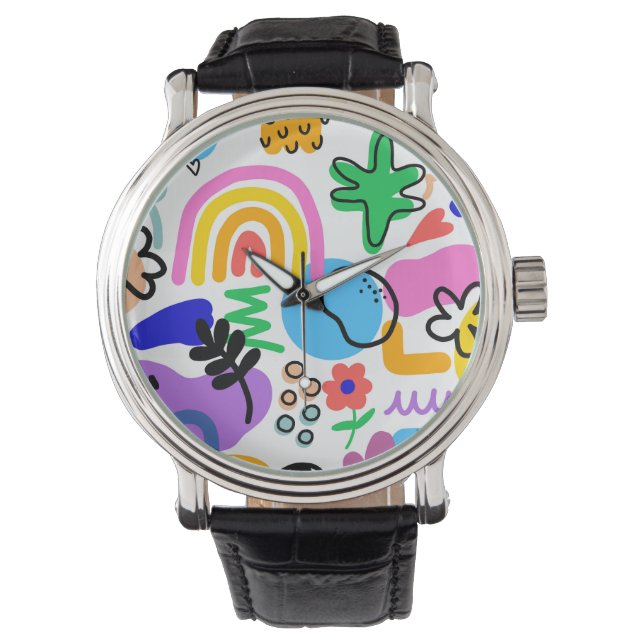 Montre Happy and colorful abstract designs (devant)
