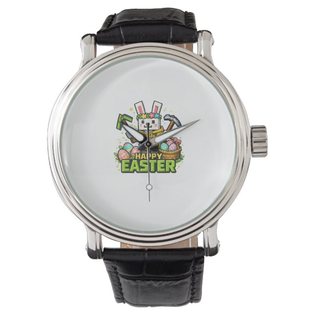 Montre Happy Easter Day Bunny Egg Gamer Video Game Kids M (devant)