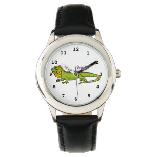 Montre Happy green iguana cartoon