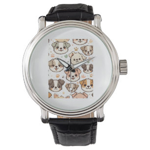 Montre Happy mignon Motif Puppies