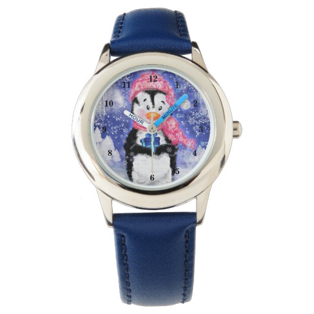 Montre Happy Penguin - Noël - (devant)