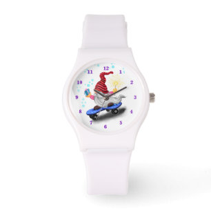 Montre Happy Skater Gnome avec des cadeaux et Sparkler - 