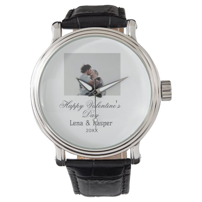 Montre Happy Valentine's day couple photo modern simple t (devant)