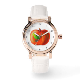 Montre Happy Worm En Pomme Rouge -