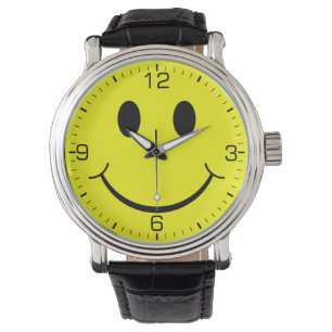 Montre Happy Yellow Face Graphic