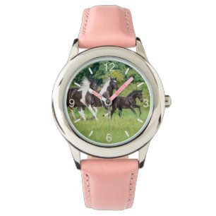 Montre Harde de Chevaux Pinto Barock avec mignonette Foal
