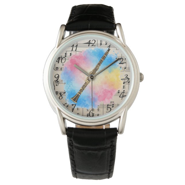 Montre Harmonie Clarinet : Aquarelles colorées (devant)