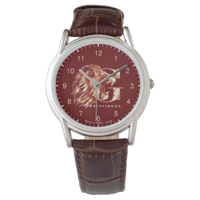 Montre Harry Potter | Aquarelle Lion GRYFFINDOR™ (devant)