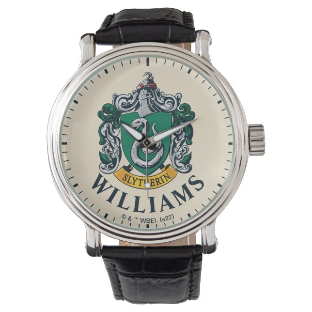 Montre Harry Potter | Cimier Slytherin Avec Bannière Or (devant)
