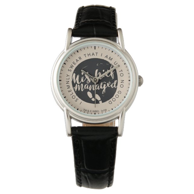 Montre Harry Potter | Marauder's Map Charms Typographie (devant)