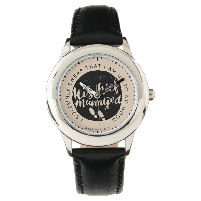 Montre Harry Potter | Marauder's Map Charms Typographie (devant)