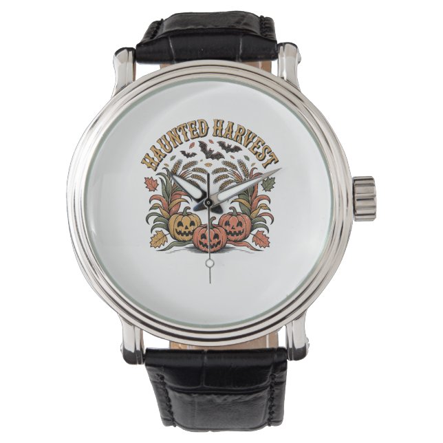Montre Hauné Harvest Retro Halloween Citrouille (devant)