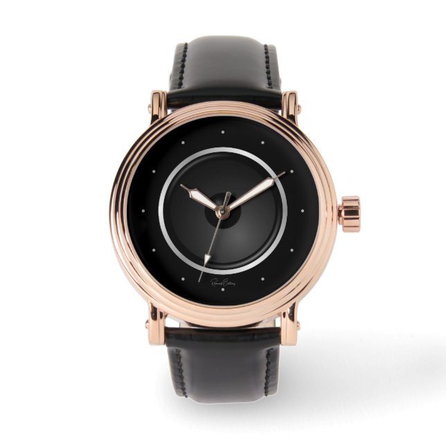 Montre Haut-parleur de musique noire (Recto)