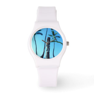 Montre Hawaiian Tiki Statue Veille sportive
