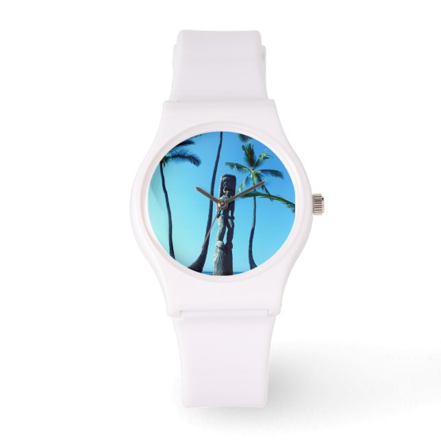 Montre Hawaiian Tiki Statue Veille sportive (Recto)