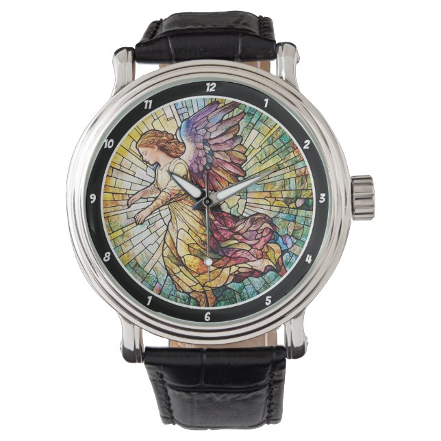 Montre Heavenly Grace Time Stained Glass Angel Wall (devant)