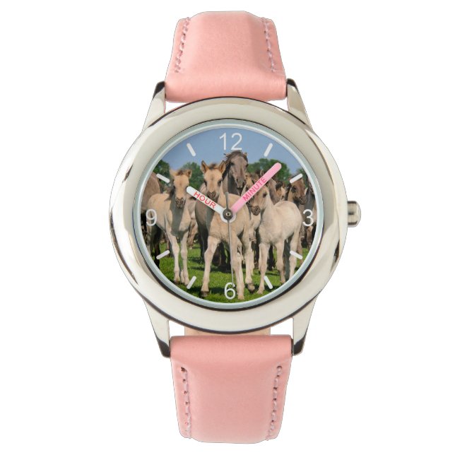 Montre Herd Wild Grullo Dulmen Cheval Foals — plaque à ca (devant)