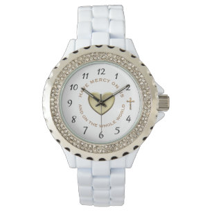 MONTRE HEURE DE DIVINE MERCY RHINESTONE