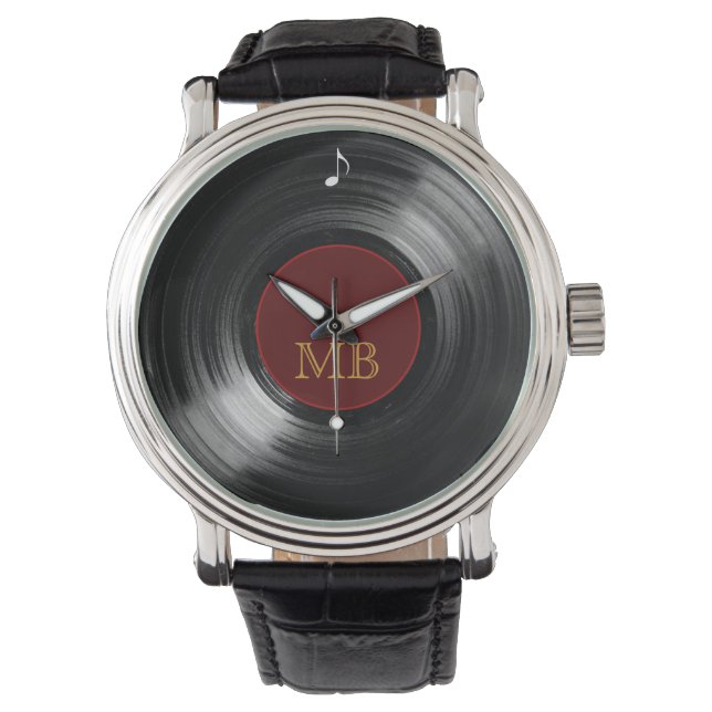 Montre heure d'enregistrement vinyle (devant)