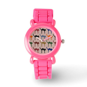 Montre heure des chats couleur