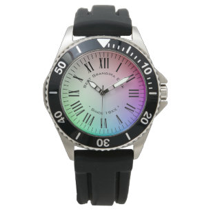 Montre Heures numériques romaines personnalisées sur arc-
