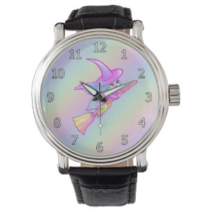 Montre Heureuse Sorcière Volant Sur Le Dessin De Broomsti