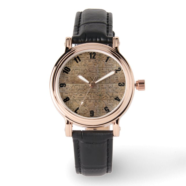 Montre Hiéroglyphes égyptiens antiques (Recto)