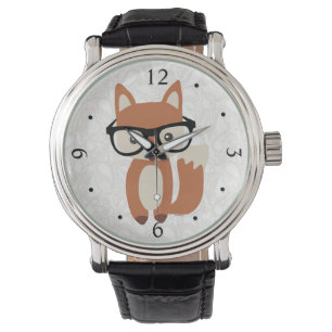Montre Hipster Baby Fox avec lunettes