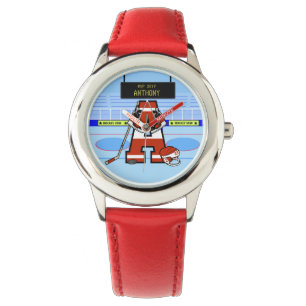 Montre Hockey sur glace initial personnalisé
