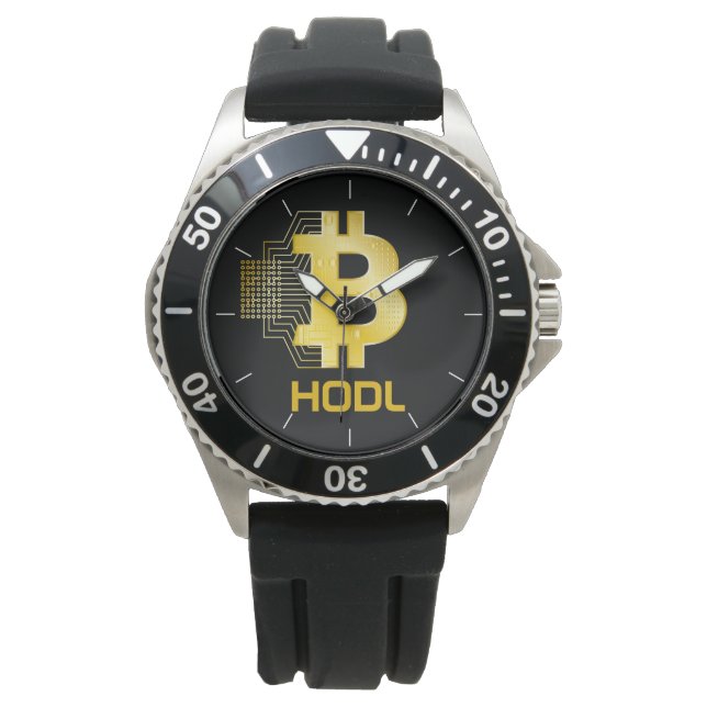 Montre HODL your bitcoin (devant)