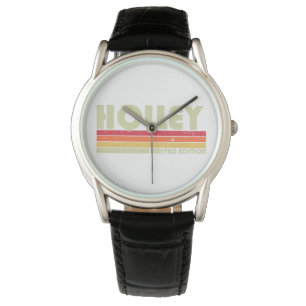 Montre HOLLEY Nom de famille Funny Retro Vintage 80s 90s 
