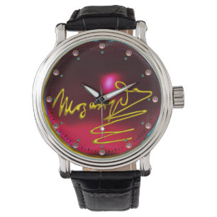 MONTRE HOMAGE À MOZART, PIERRE BURGUNDY ROUGE