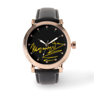 Montre HOMAGE TO MOZART Gold Signature of Composer Black