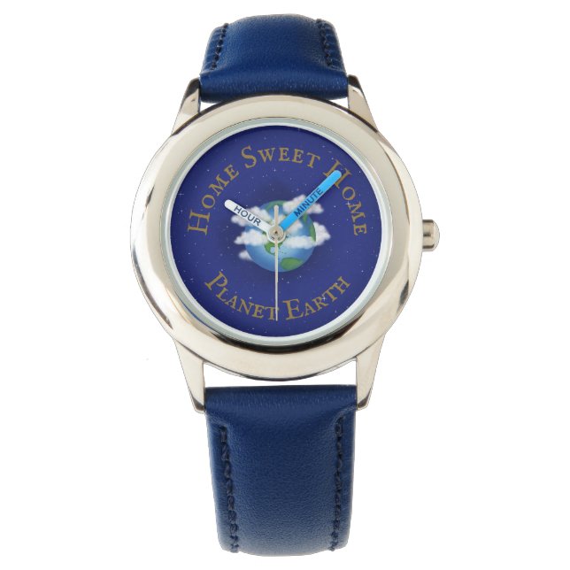 Montre "Home Sweet Home Planet Earth" Astronomie lunaire (devant)