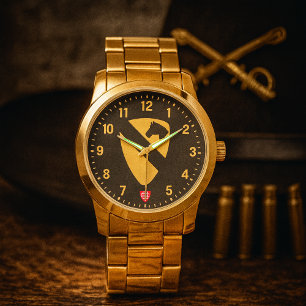 Montre Hommage à la 1re division de cavalerie en or