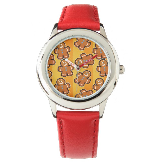 Montre homme en pain d'épices de dessin (devant)