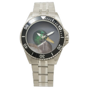 Montre Homme Mallard Duck Drake en acier inoxydabl