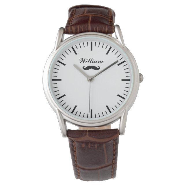 Montre homme personnalisée avec brun brun brun (devant)