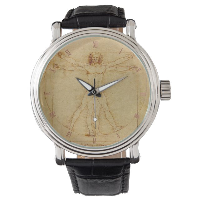 Montre Homme vitruvien par Leonardo da Vinci (devant)