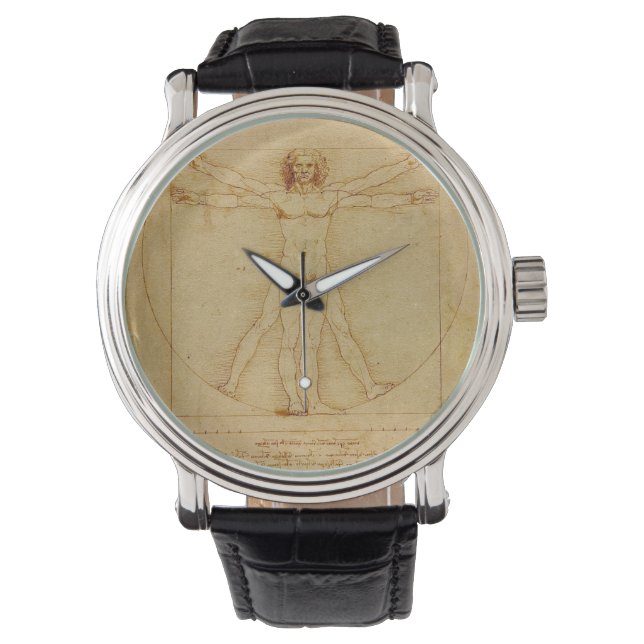 Montre Homme vitruvien par Leonardo Da Vinci (devant)
