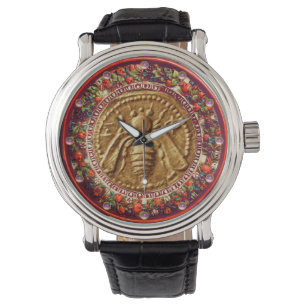 MONTRE HONEY BEE / RED GREEN FLORENTINE FLORAL CROWN