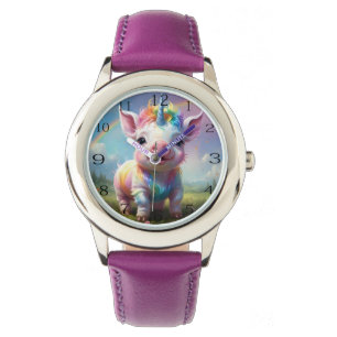 Montre "Hooves magiques : le cochon de licorne arc-en-cie