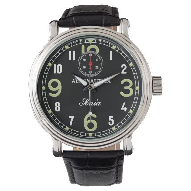 Montre Horloge d'avion rétro (devant)