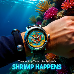 Montre Horloge de salle de bain humoristique sur les crev