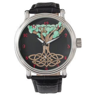 Montre Horloge murale de l'arbre celtique