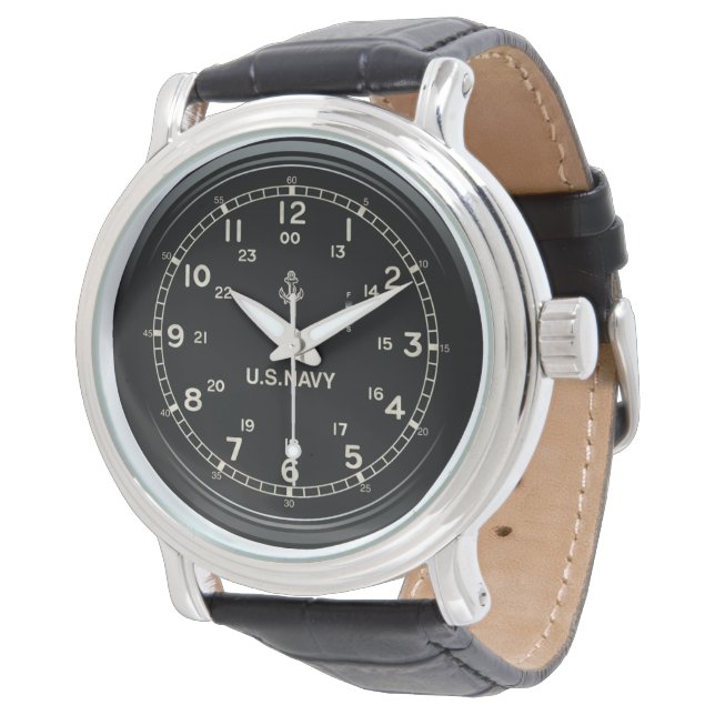Montre Horloge rétro de la Marine américaine (Incliné)