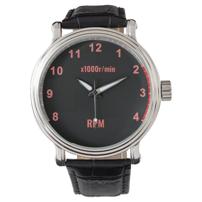 Montre Horloge rouge du tachomètre pour garage mécanique  (devant)