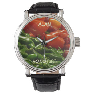 Montre Hot Stuff, Chili Peppers, Chilies, Name, Wrist