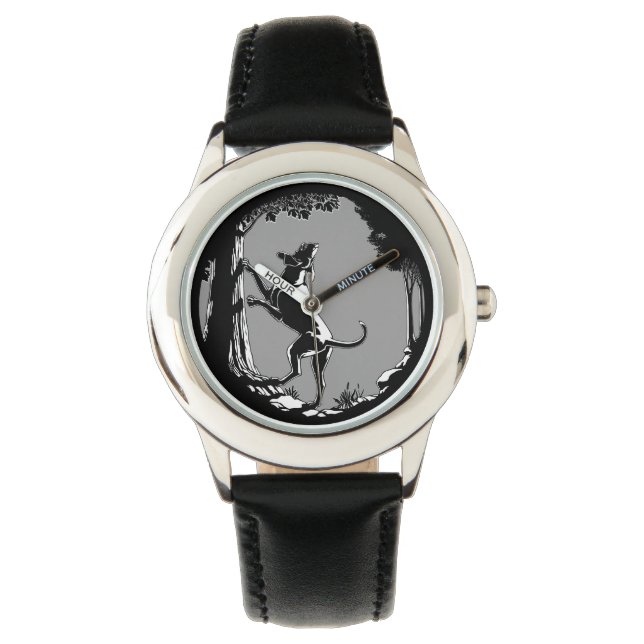 Montre Hound Dog Watch Kid's Hunting Dog Art Wrist Watch (devant)