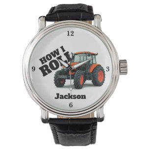 Montre "How I Roll" avec Orange Farm Tractor